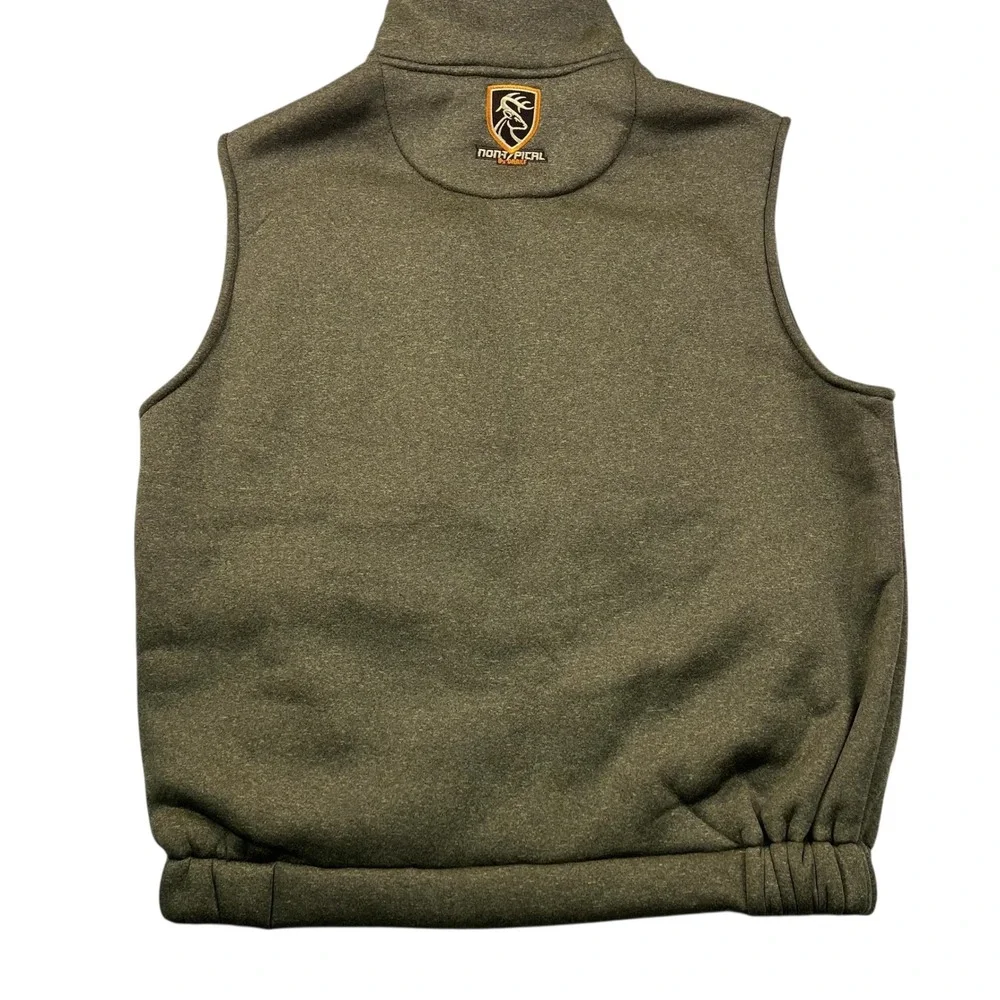 Nontypical Drake Fleece Vest Mens Medium Olive Full Zip‎ Sherpa Lined Outerwear